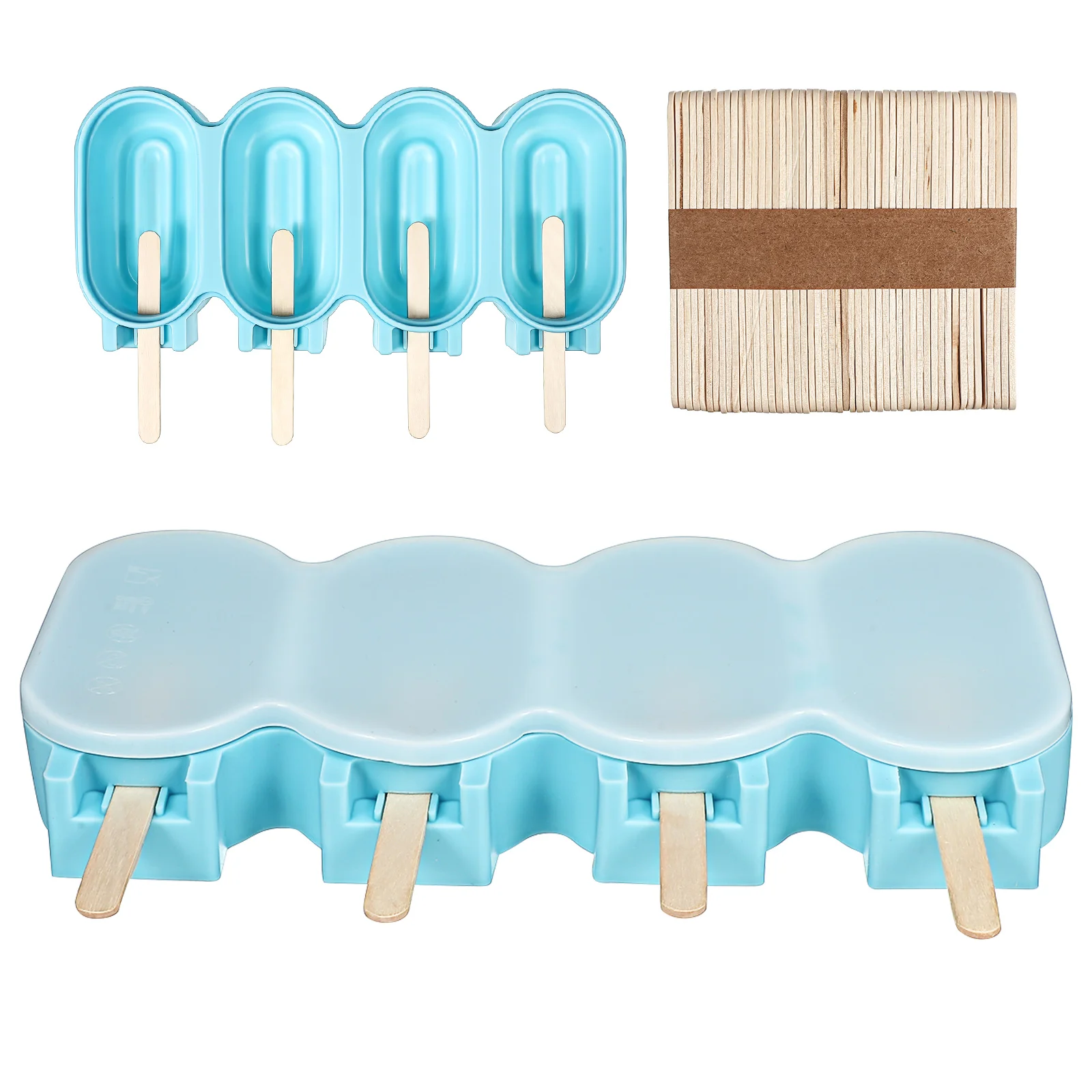

Cream Silicone Tray Set Small Popsicle Molds Stackable Detachable Silicone Ice Cream Cake Mold Ice Tray Chocolate Cake Maker