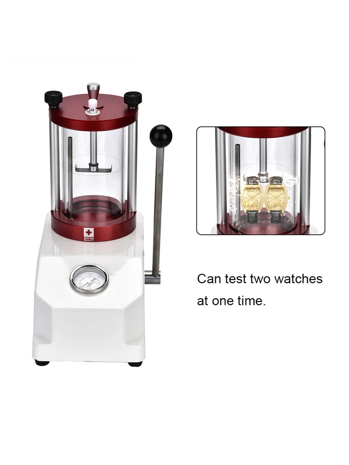 NIEUWE horloge waterdichtheidstestmachine Horloge waterdichtheidstester tool 2 horloges kast weerstand druktestmachine - afbeelding 2