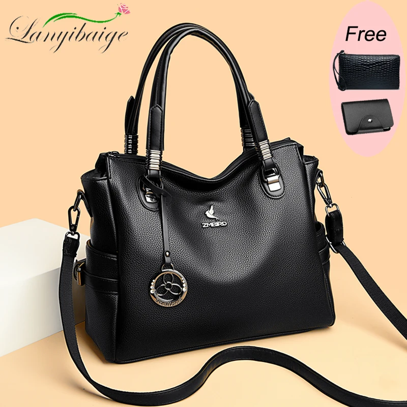 Real Women Soft Leather Shoulder Bags Luxury Women\'s Bag High Quality Ladies Handbag Fashion Female Messenger Bag Large Tote Sac