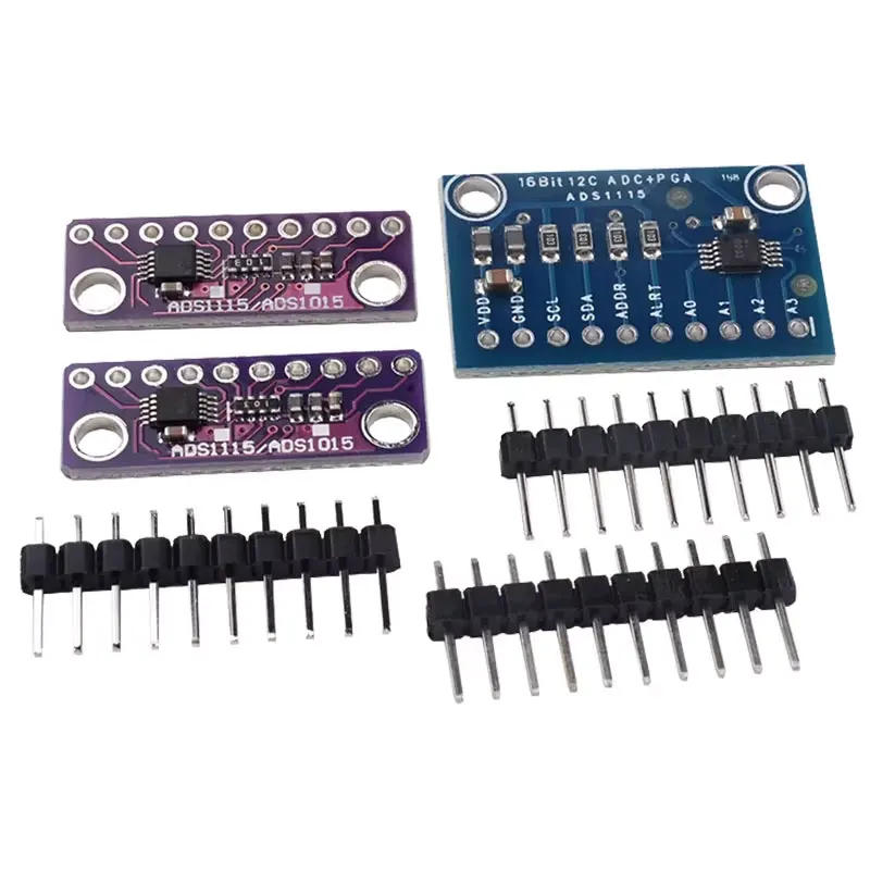 16 بت I2C ADS1115 ADS1015 وحدة ADC 4 قناة مع مضخم صوت Pro 2.0 فولت إلى 5.5 فولت لـ Arduino RPi