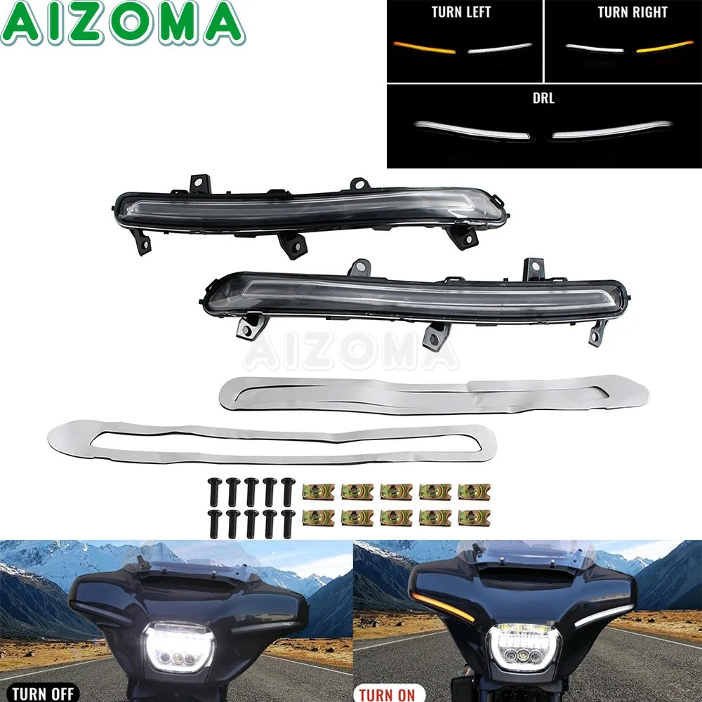 Batwing Fairing Turn Signal Light Motorcycle Inner Outer Fairing For Harley Touring Street Glide FLHX Ultra FLHXU FLHXSE 2023-25 view 4