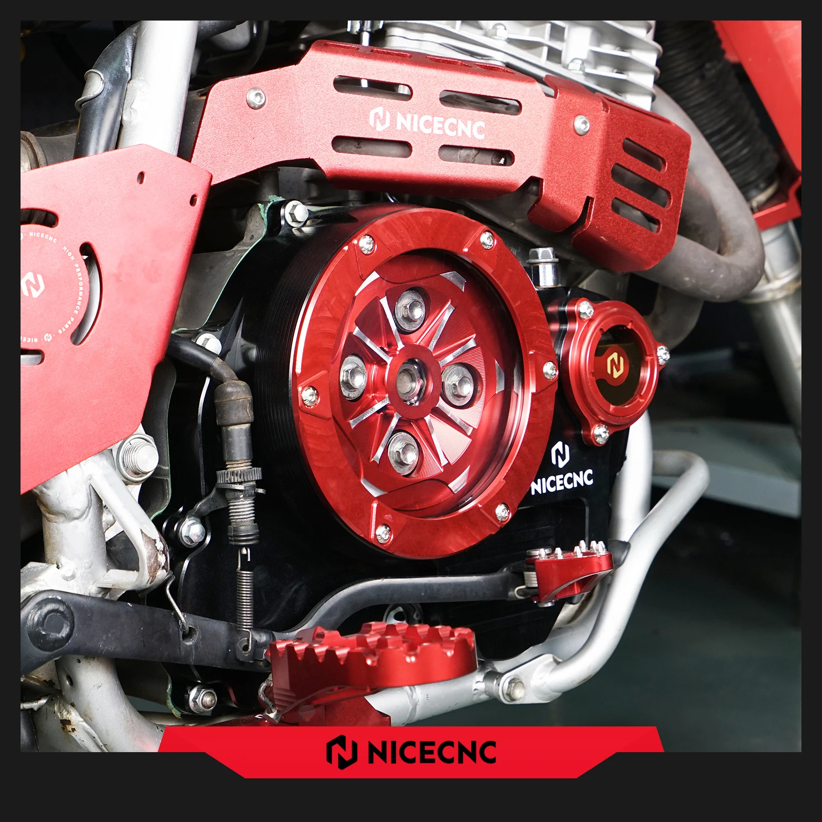 

NICECNC For 2025 Honda XR650L Motorcycle Right Engine Clutch Cover Oil Filter Cap Crankcase Housing Kit XR 650L 650 L 1993-2024