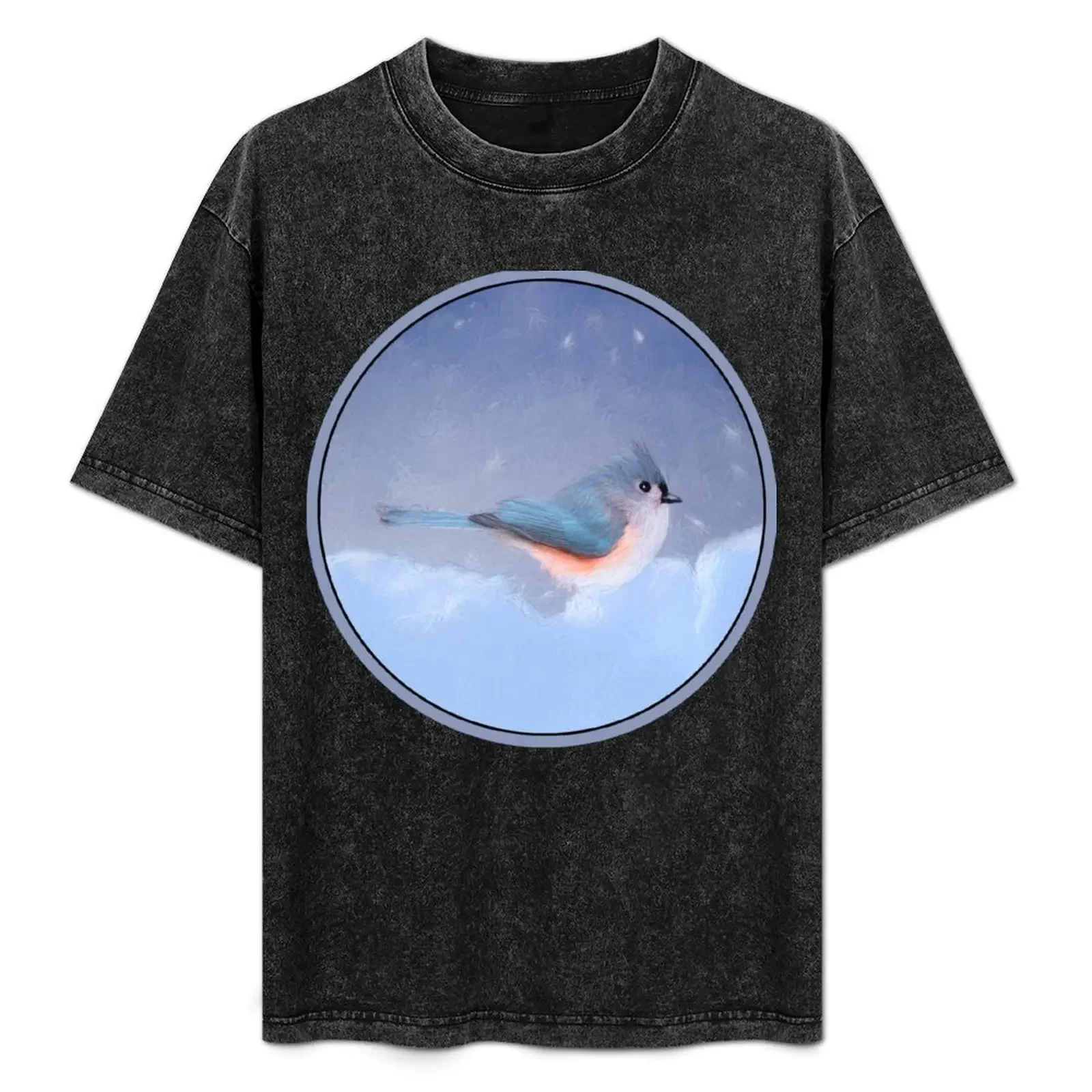 

Tufted Titmouse Painting - Cute Original Bird Art T-Shirt Trend Art Print T-Shirt
