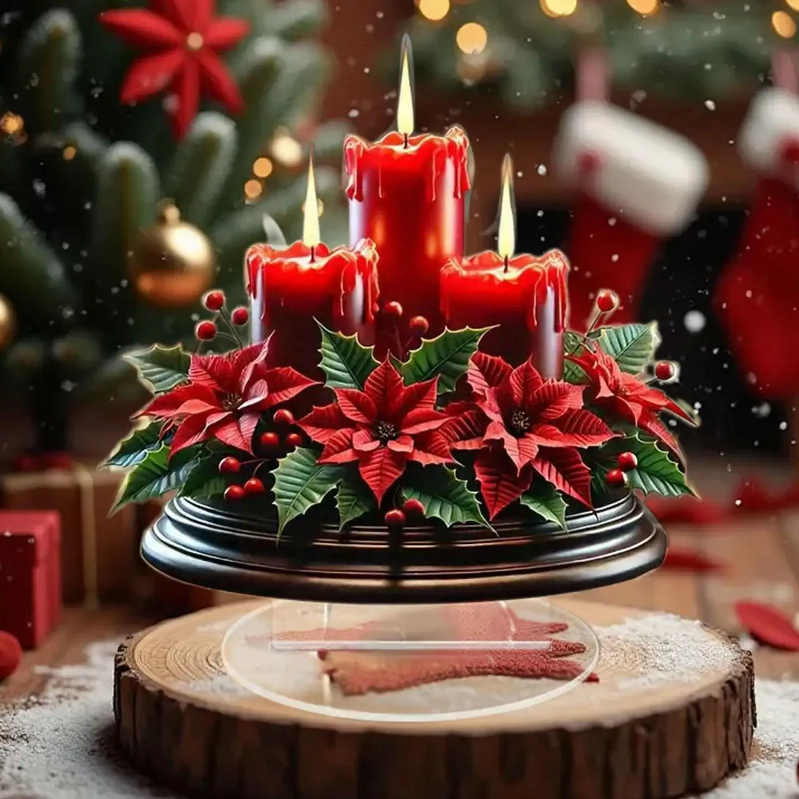 2D Flat Acrylic Plaque Christmas Decoration Waterproof Desk Decor Ornament for Room Decorations Home Interior