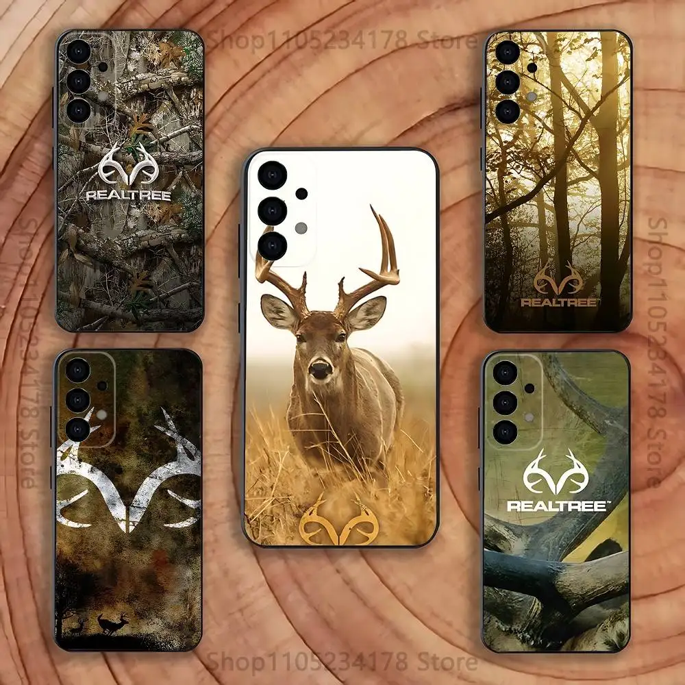 R-Realtree Real Tree Camo  Phone Case For Samsung S25,S24,S21,S22,S23,S30,Ultra,S20,Plus,Fe,Lite,5G Black Cover