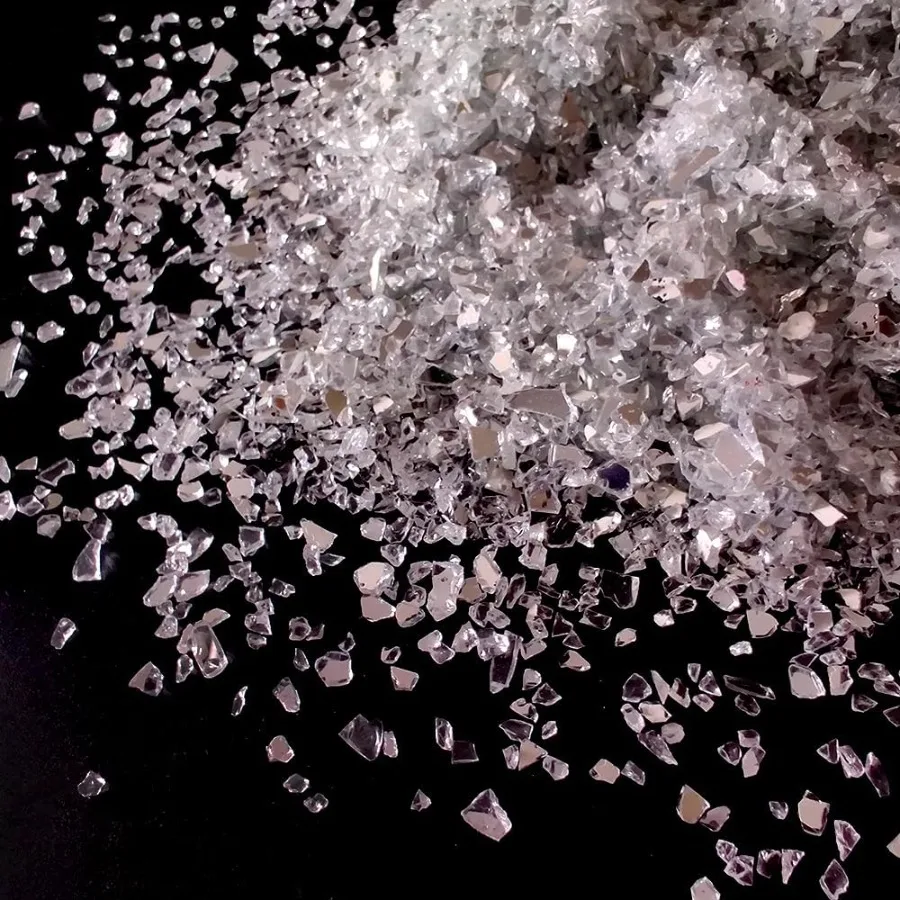 

Дробленые зеркальные стекла для смолы, художественные сломанные огненные стекла, кусочки для настольной ямы, поделки, украшения для дома, наполнители для ваз, 15 унций