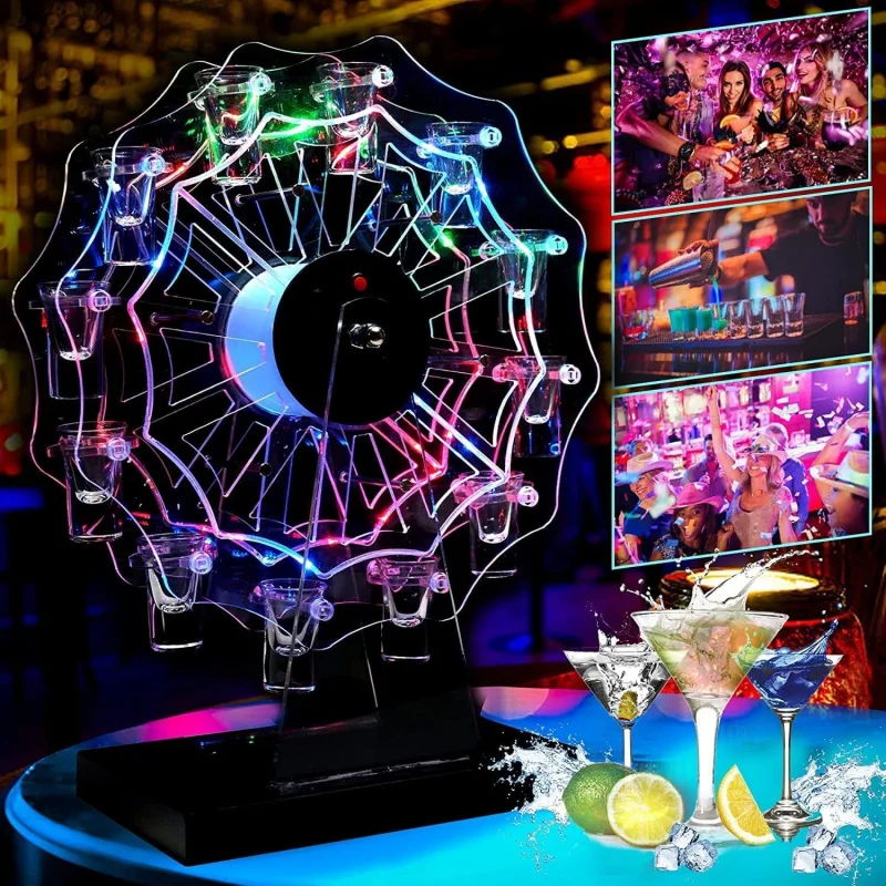 

Оптовая продажа: Экологичная светодиодная витрина-колесо для бутылок с подсветкой, держатель для бутылок, демонстрационная подставка для магазинов