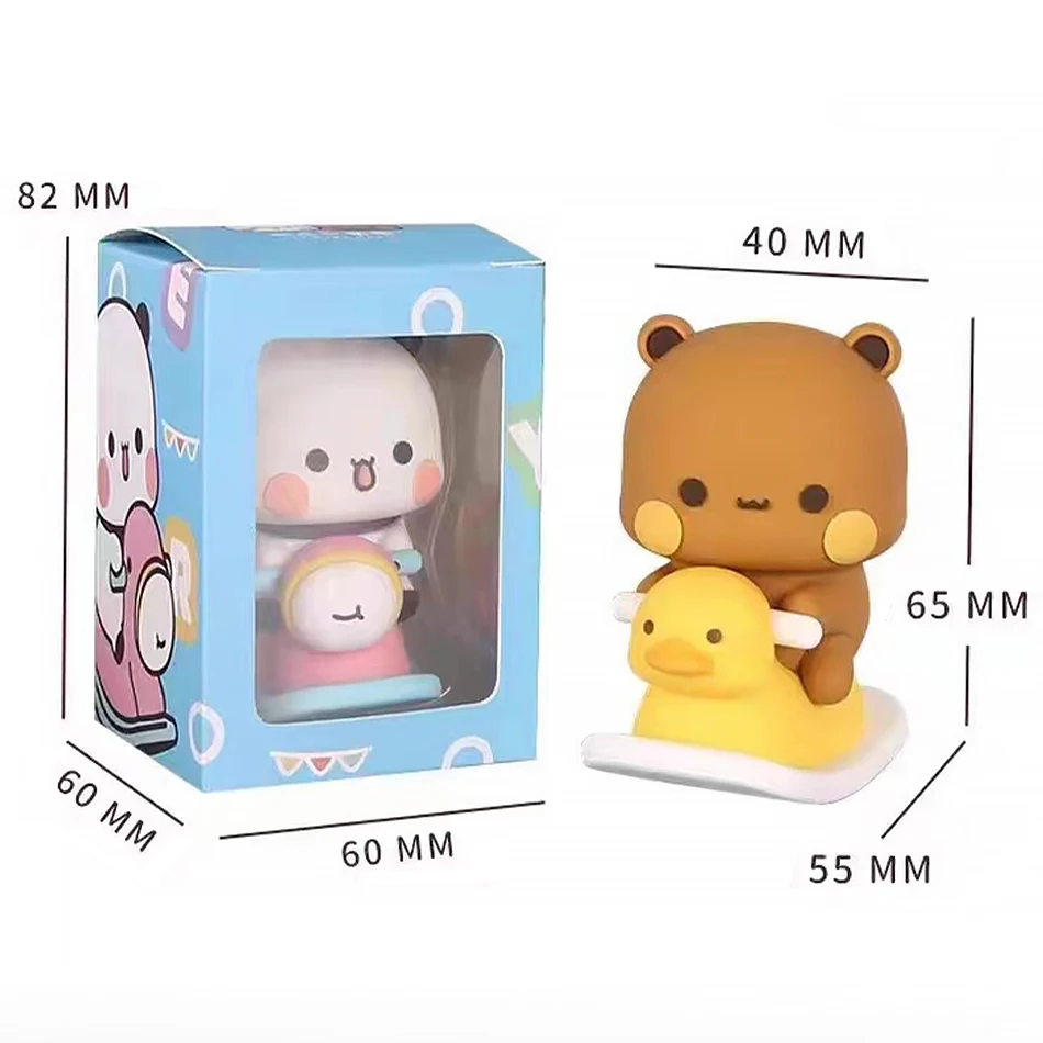 4 Sztuki Śliczne Kawaii Bubu Dudu Panda Niedźwiedź Figurka Kreskówkowa Ekscytująca Miniaturka Niedźwiedzia Kolekcjonerska Zabawka Zwierzęca Lalka Ozdoba Dekoracja