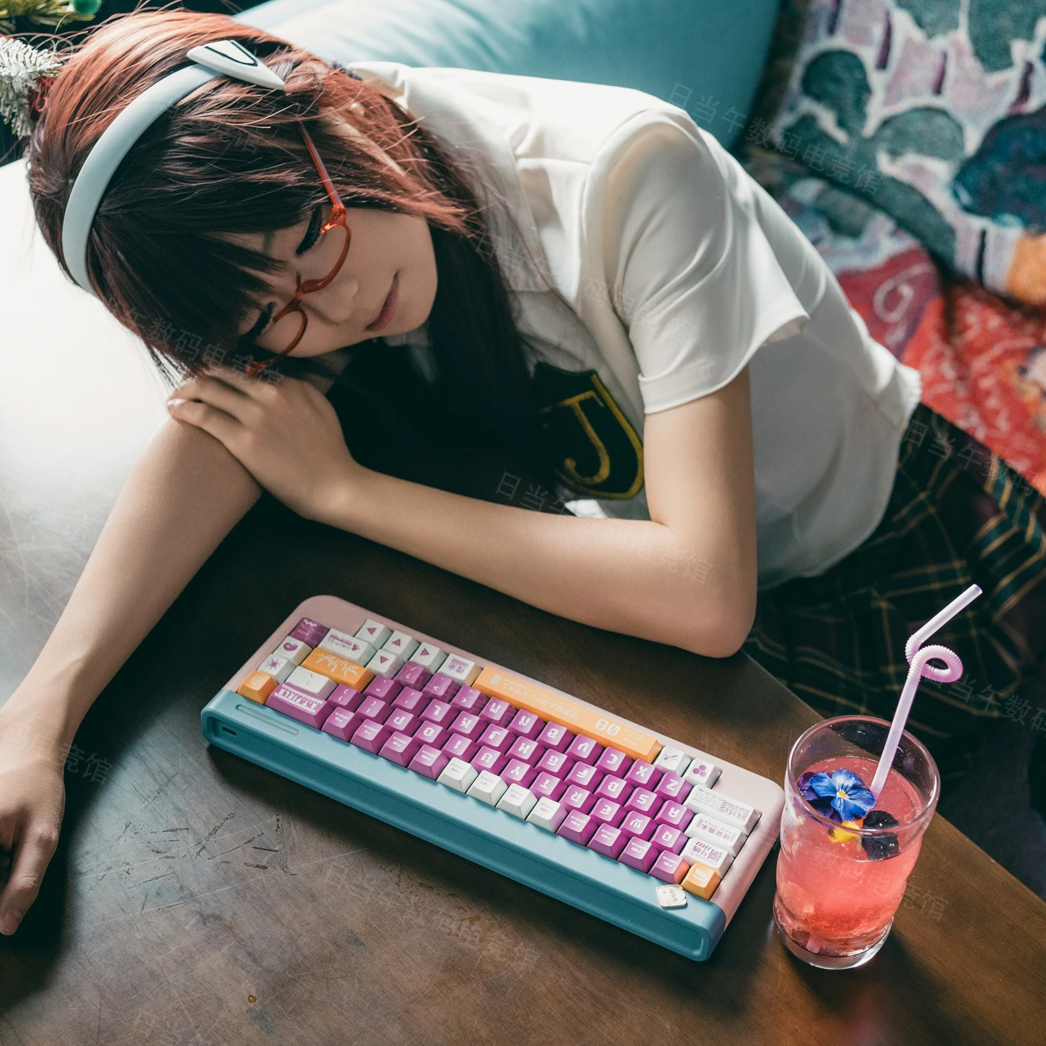 No. 8 machine theme original PBT five-sided sublimation keycap mechanical keyboard customized full set