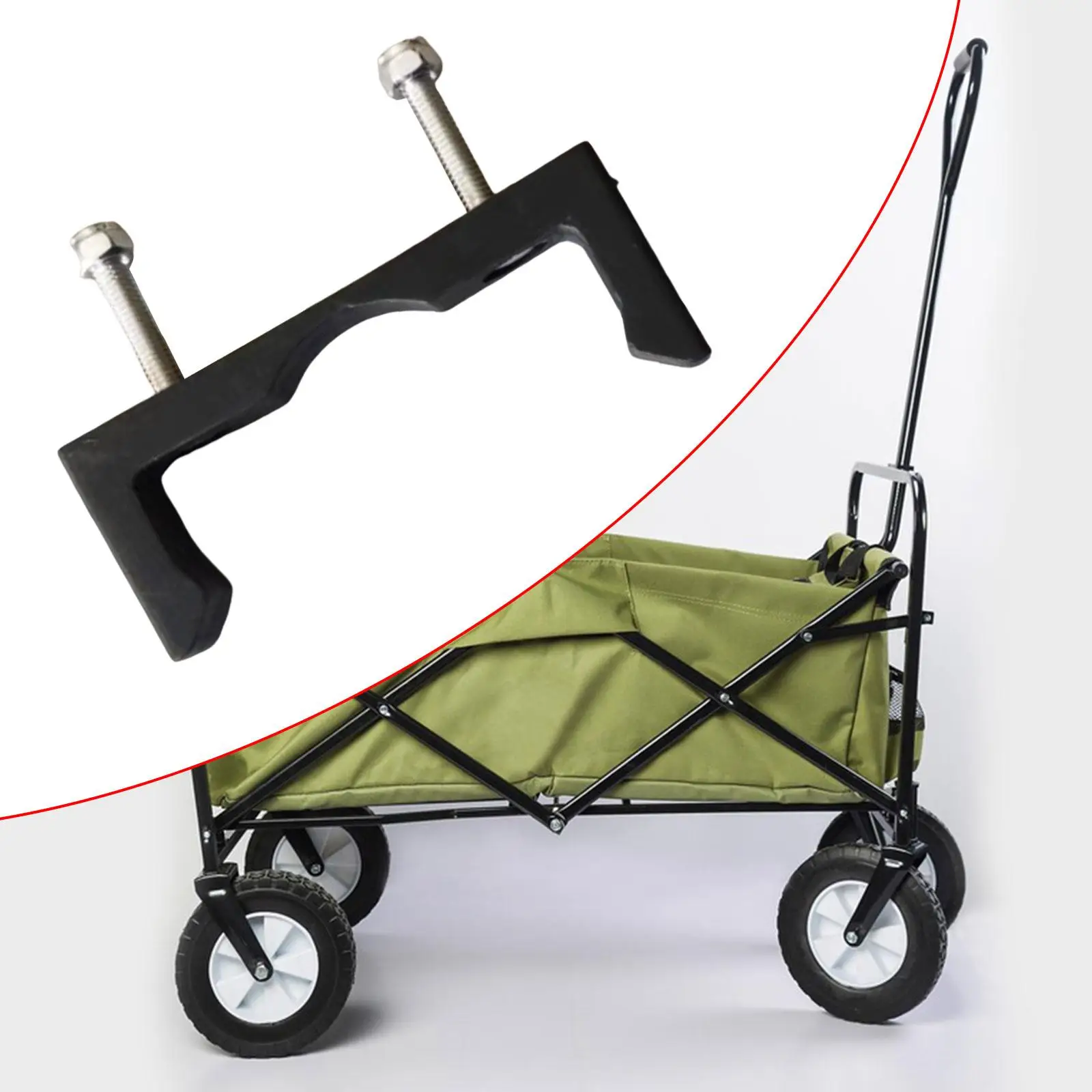 

Folding Wagon Cart Handle Fixed Buckle Compact Plastic Attachment Practical Accessory for Camping Beach and Fishing