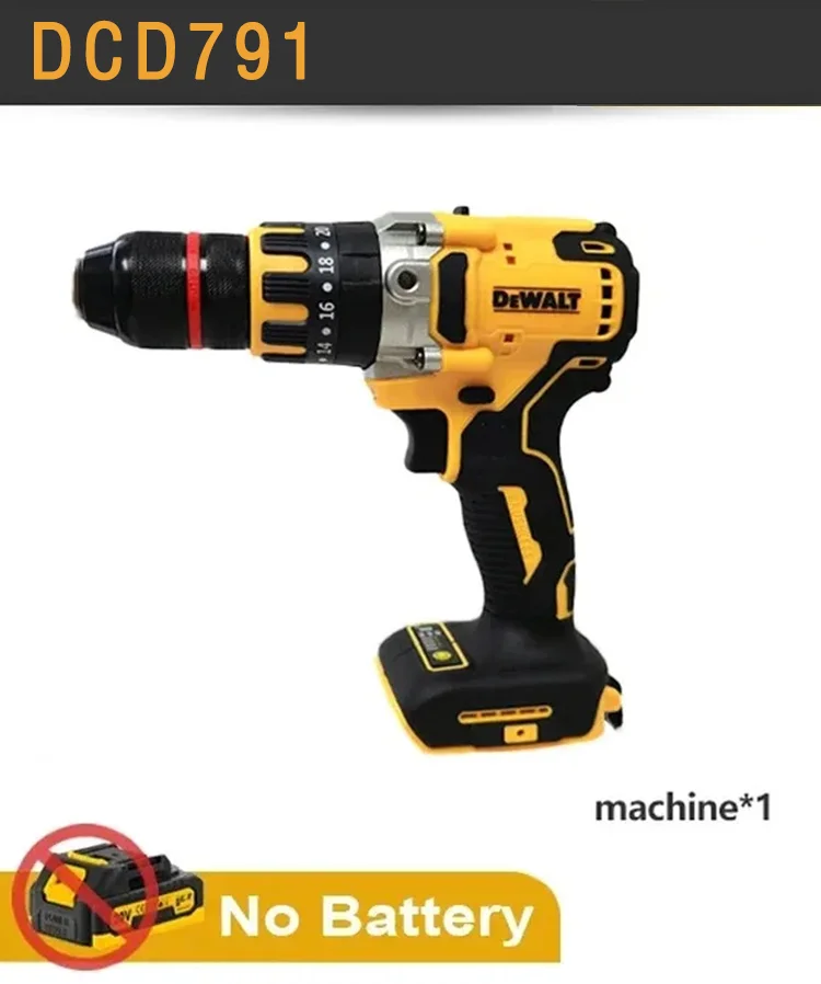 Dewalt DCD791 Cordless Compact Drill / Driver 20V Brushless Motor Electric Drill Screwdriver Household Rechargeable Power Tools