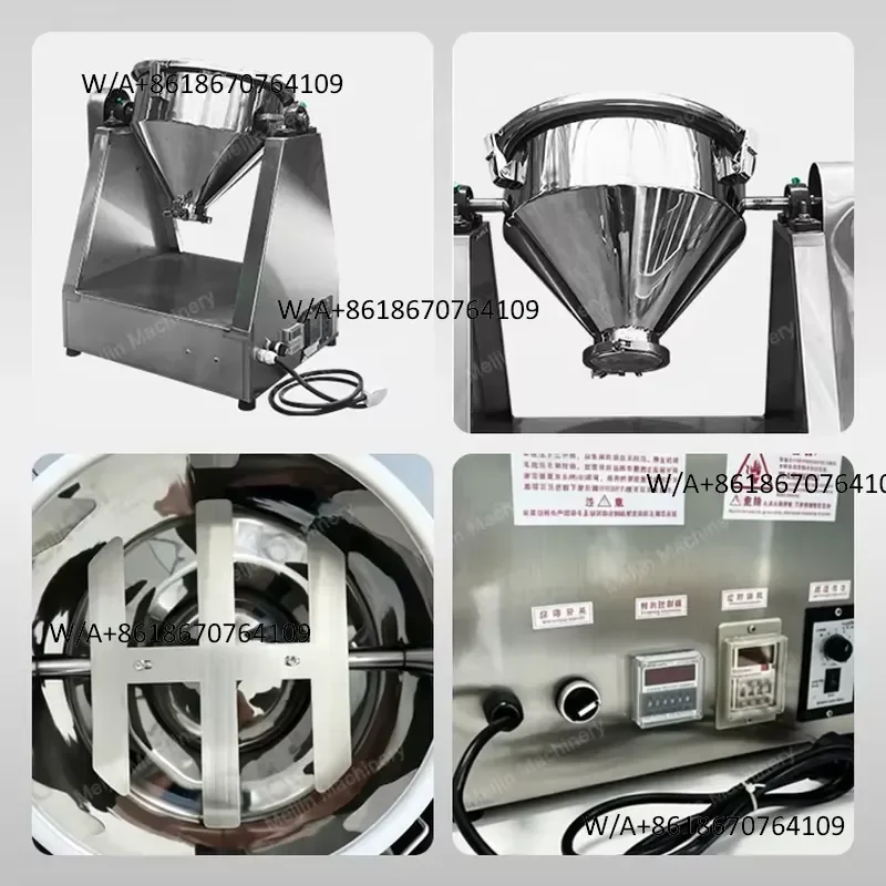 Laboratory Stainless Steel Servo Motor Automatic Rotary Drum Blending Machine for Uniform Mixing of Metal Powder and Granules
