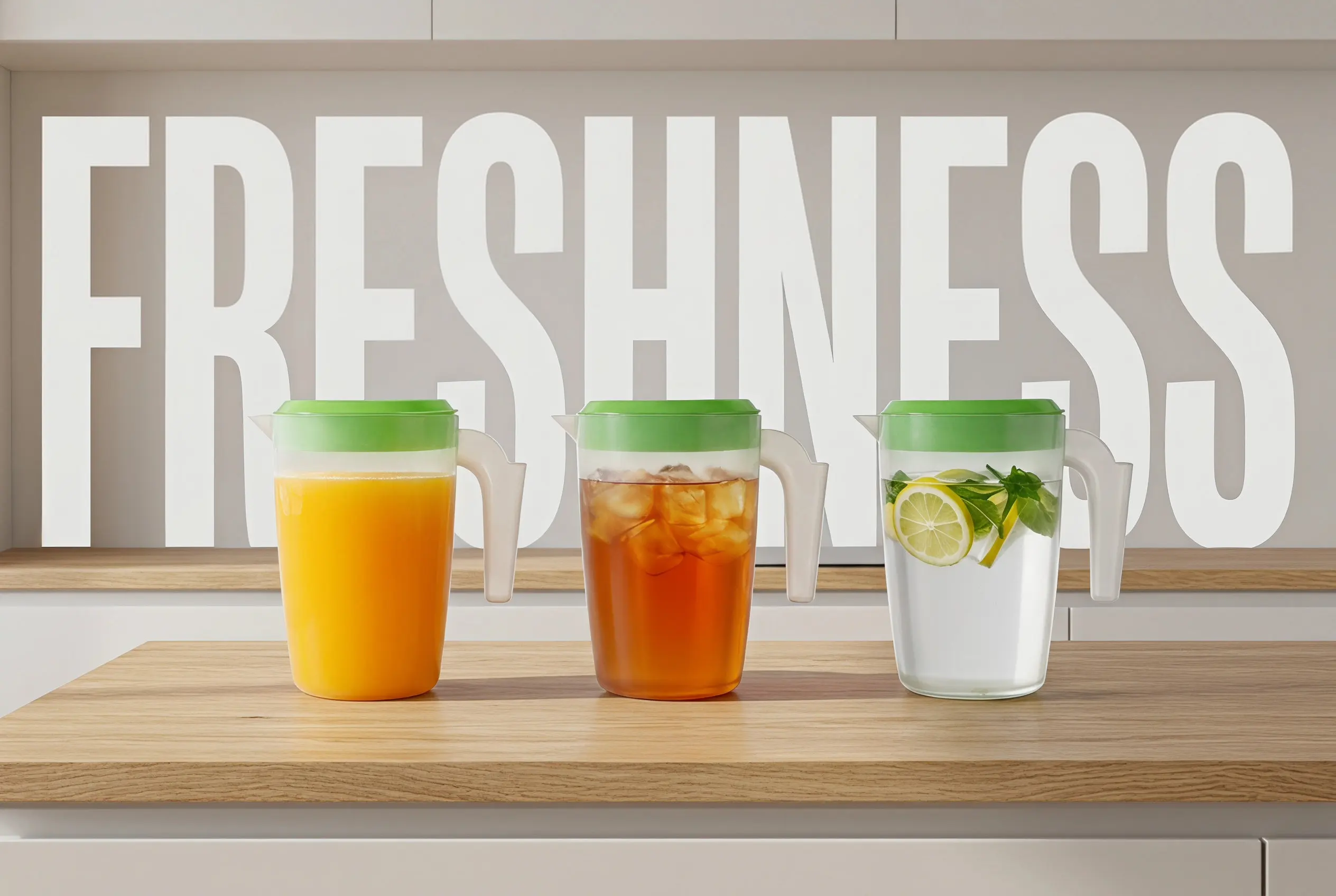 2Pcs Plastic Beverage Container Leakproof Lid High Capacity Drink Pitcher for Restaurants Bars Juice Water Beer Pitcher