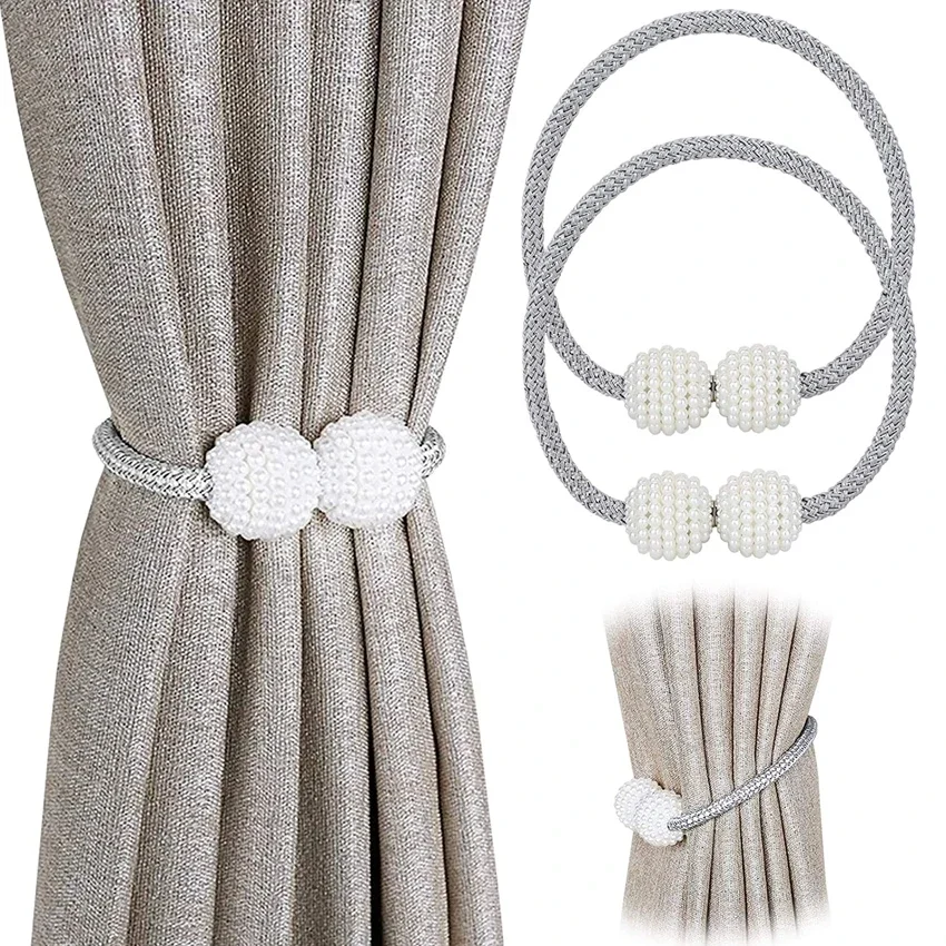 Magnetische Vorhang Raff halter Perle Ball Home Vorhang Schnalle europäische Dekoration Web clips Seil Riemen Halter für große Vorhänge
