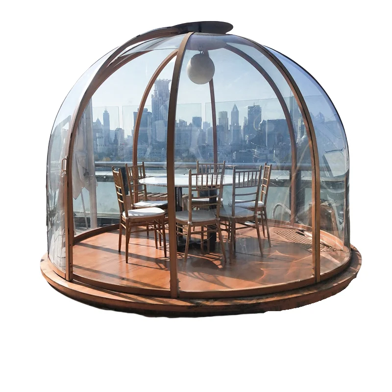 Solar insulated bubble house year-round comfortable and energy-saving wooden villa aluminum frame container for shops