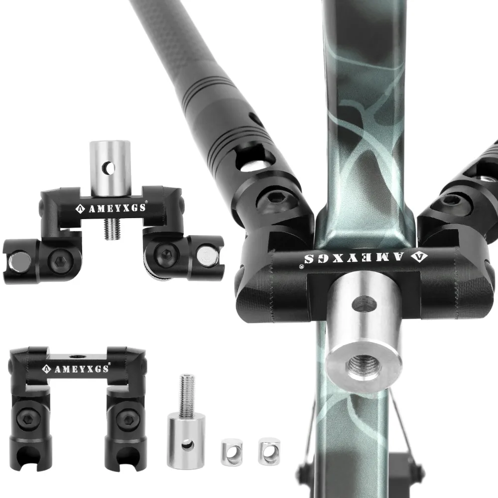 

Archery V Bar Mount Single/Double Side 360 Adjustable CNC Bow Stabilizer Quick Disconnect Bow Balance Rod Damper V Seat
