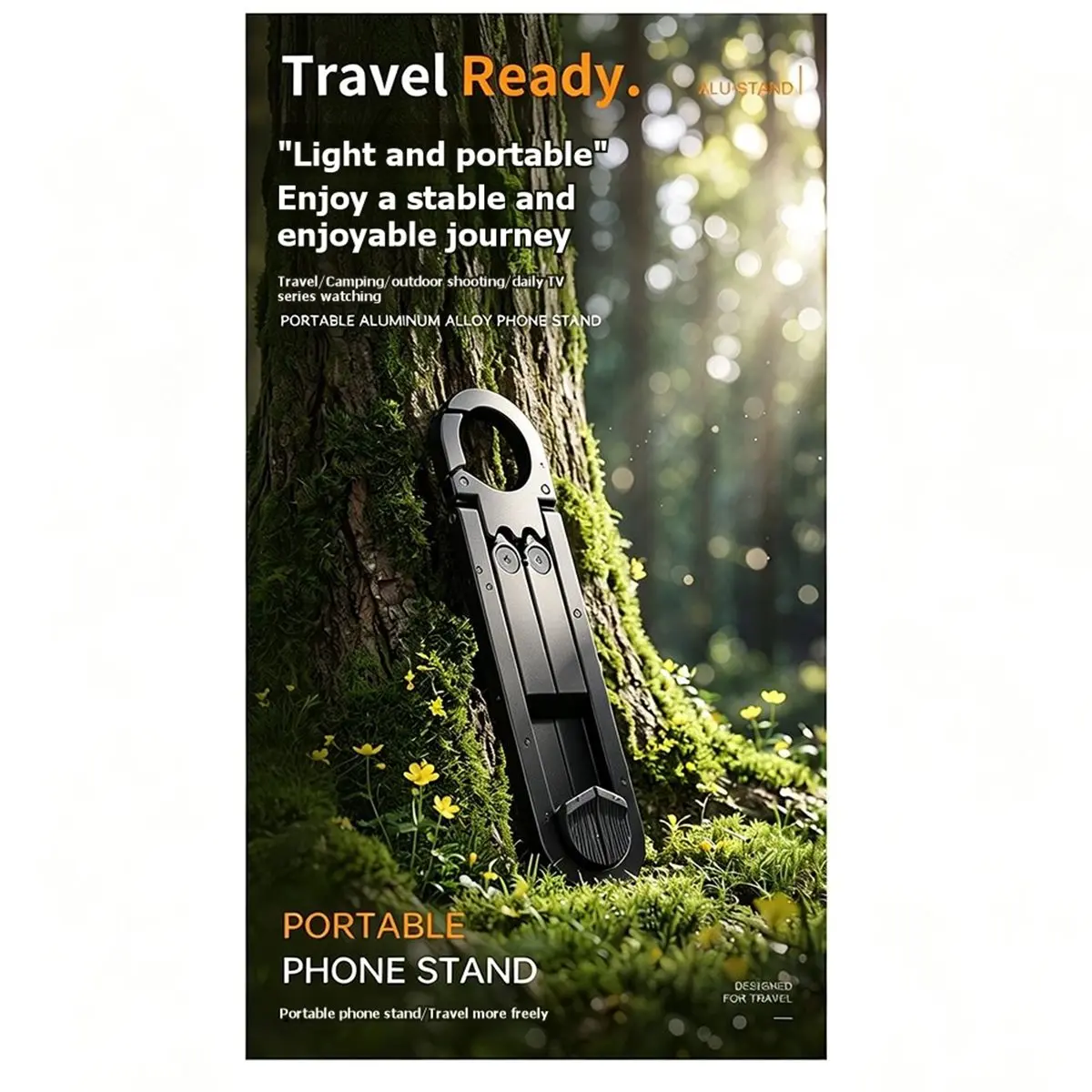 Desktop Folding Portable Keychain Phone Holder Multi-Functional Universal Outdoor Business Travel Phone Holder