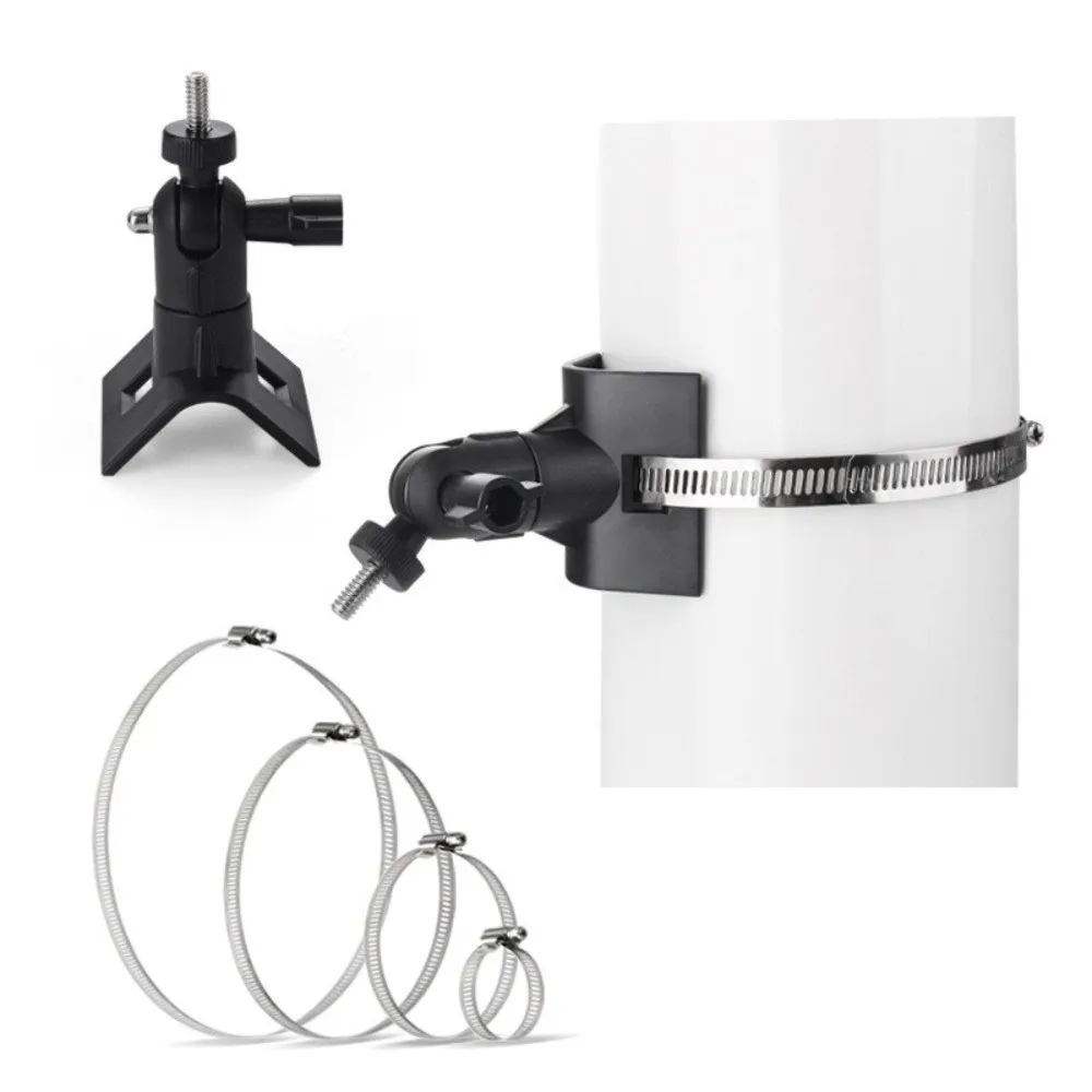 Plastic Camera Pole Mount Bracket Metal Clamp Universal Security Camera Holder Adjustable Rust Resistant for Arlo/Wyze/Eufy cam