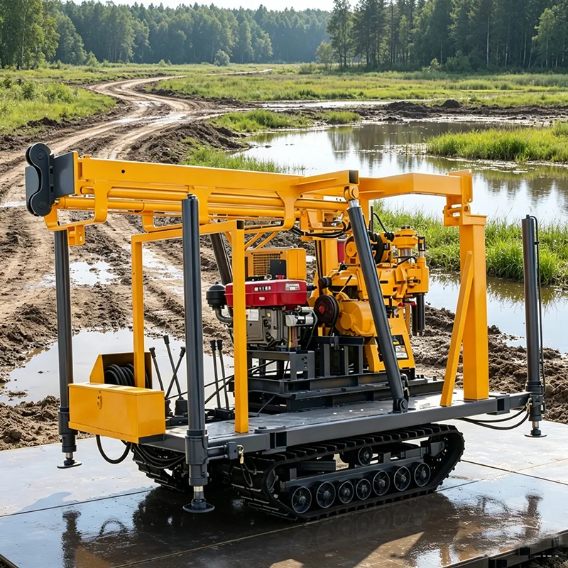 Deep Hole Core Drilling Rig 1000m Wireline Hydraulic Hard Rock Diamond Coring Equipment for Mining Exploration