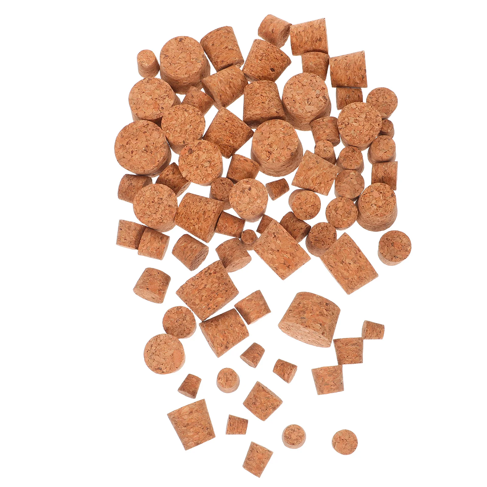 

80Pcs Tapered Cork Plugs Natural Elastic Soft Stopper Leakproof Seal for Wine Bottles DIY Crafts Apothecary Jars