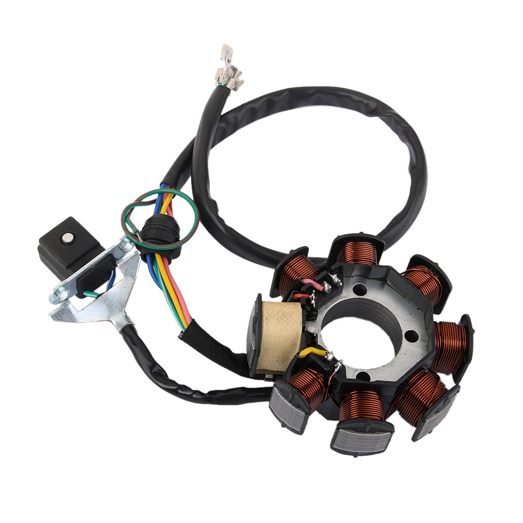 Magneto Stator 5 Wire 8 Coil Copper Motorcycle Magnetic Cradle Charger for Honda CG125 CG150 Motorbike