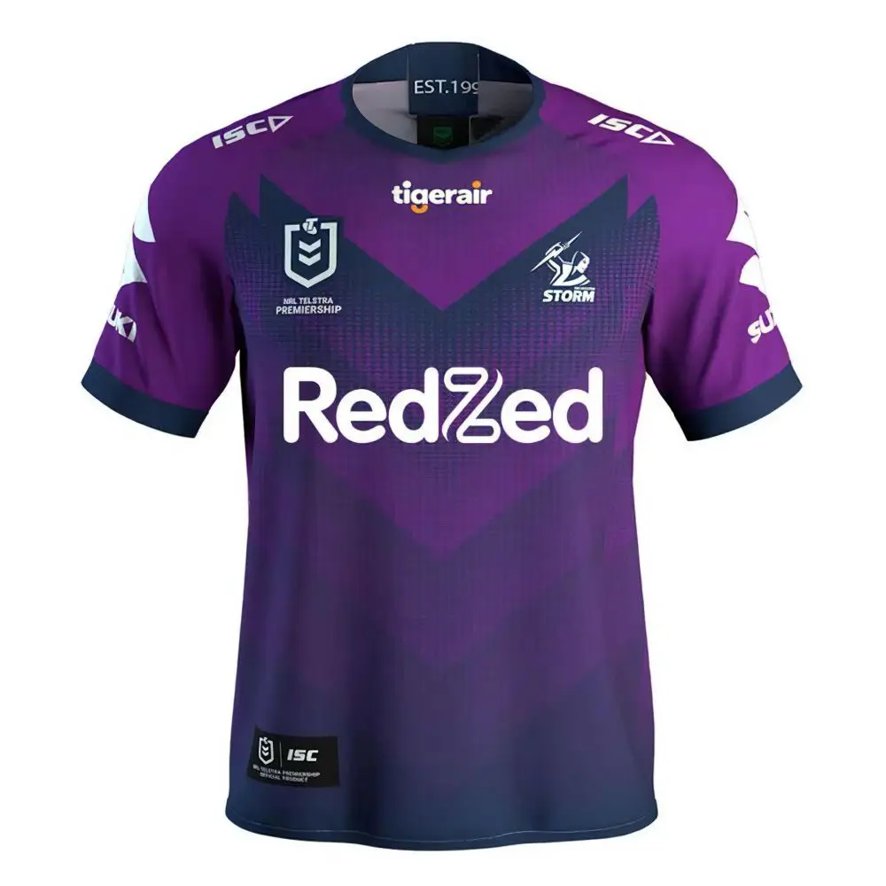 2024 Melbourne Storm Home Rugby Jersey 1998/2023/24 MELBOURNE STORM MENS COMMEMORATIVE ANZAC TRAINING JERSEY Size S---6XL