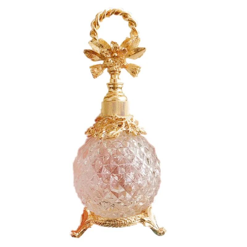 

Meiyou Western antique gilt perfume bottle, stick glass bottle, American flower, bird, angel empty bottle