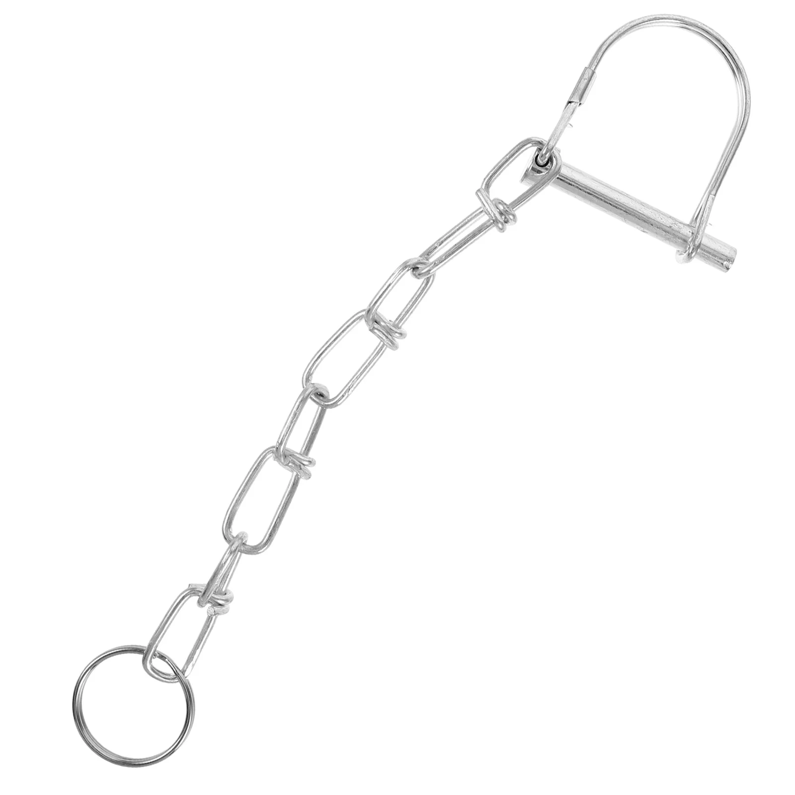 

Trailer Hitch Safety Coupler Pin with Chain Heavy Duty Galvanized Lock for Secure Farm Lawn and Utility Towing