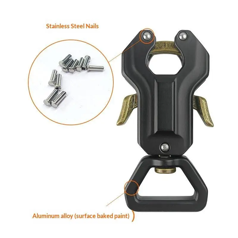 Dog Leash Clasp Dog Leash Collar Linking Swivel Frog Clip Quick Release Locking Pet Aluminum Alloy Hardware Buckle For Hiking