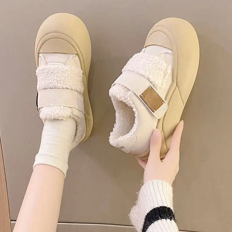 Shoes Women's Sneakers With Platform Thick Sole 2024 Retro Winter Hook & Loop Shoes Women's Sneakers With Platform Thick Sole 20