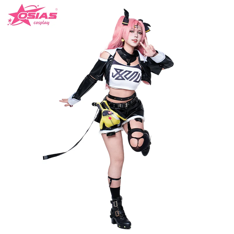 

OSIAS Николь Демара Косплей Костюм Набор Николь Демара парик Николь Демара обувь Zenless Zone Zero