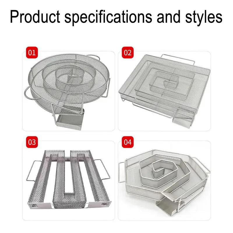 Cold Smoke Generator For BBQ Grill Smoker Wood Dust Hot Cold Smoking Salmon Meat Burner Cooking Stainless Camping BBQ Tools