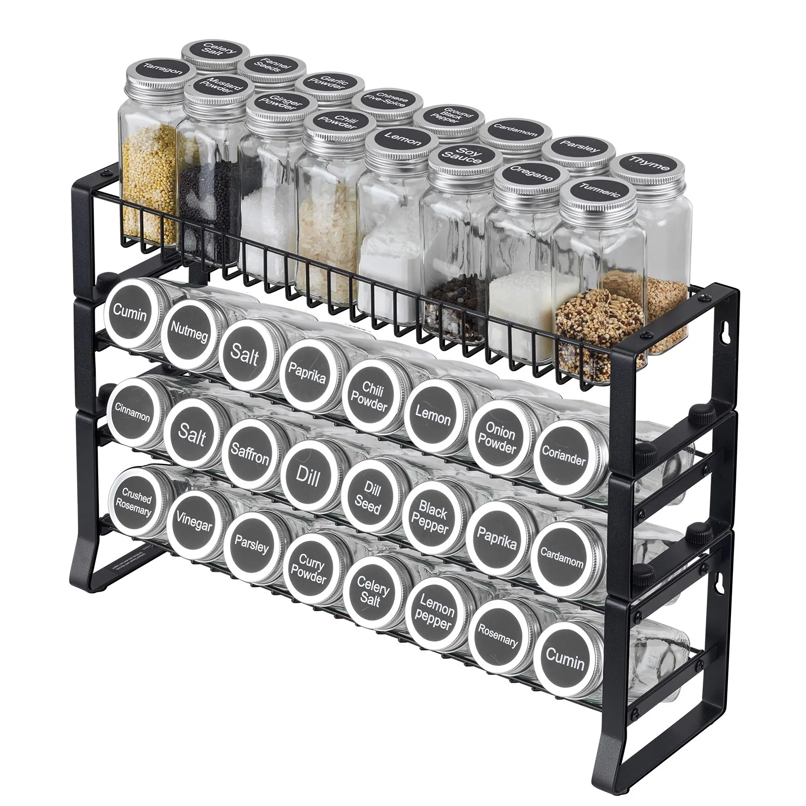 

Spice Rack Organizer for Cabinet Kitchen Countertop Seasoning Organizer 18x11 in