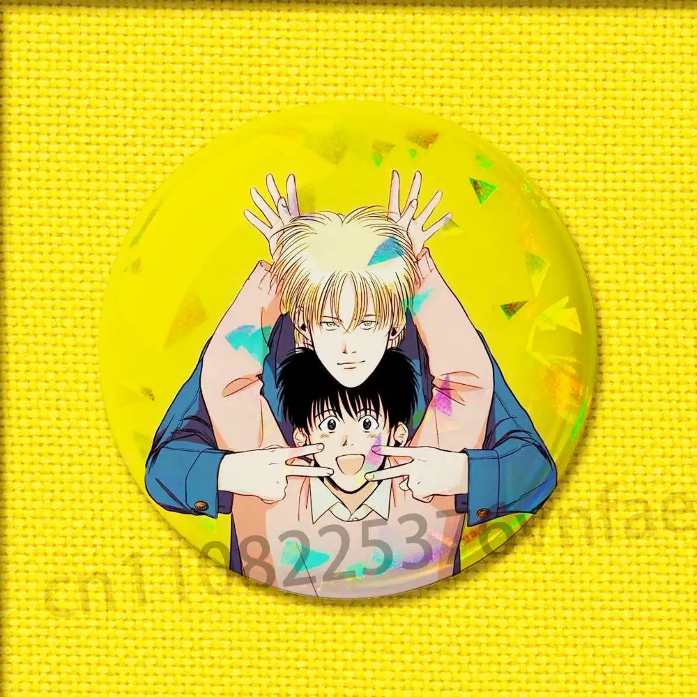 Banana Fish Ash Lynx Eiji Okumura Badge For 58mm 32mm 44mm 25mm 75mm Round Pin Brooch Insignia Cover Cosplay view 6