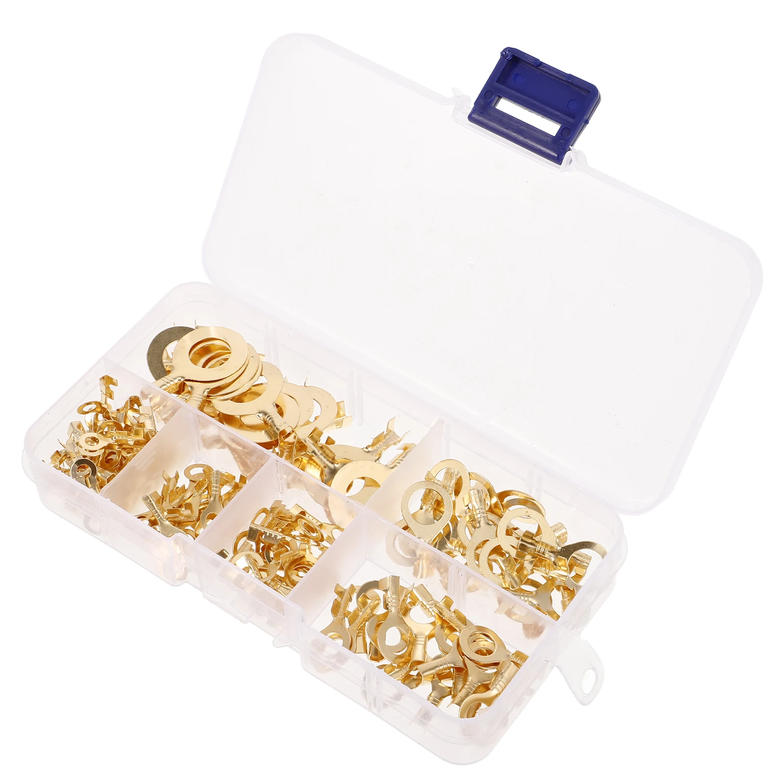 

1 set Ring Terminal Connectors Wire Electric Ends 0 Gauge Terminals Brass Cable High Temperature Resistant Stable