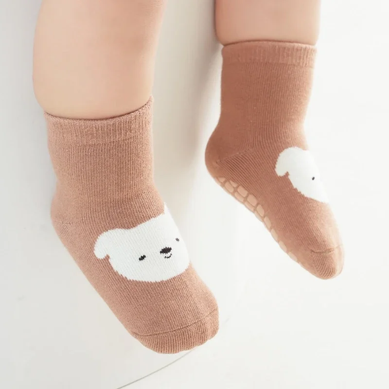 Spring Autumn Sock Baby Boys Girls Anti-Slip Floor Socks Infant Kids Trampoline Shoes Children School Sports Mid Calf Long Socks