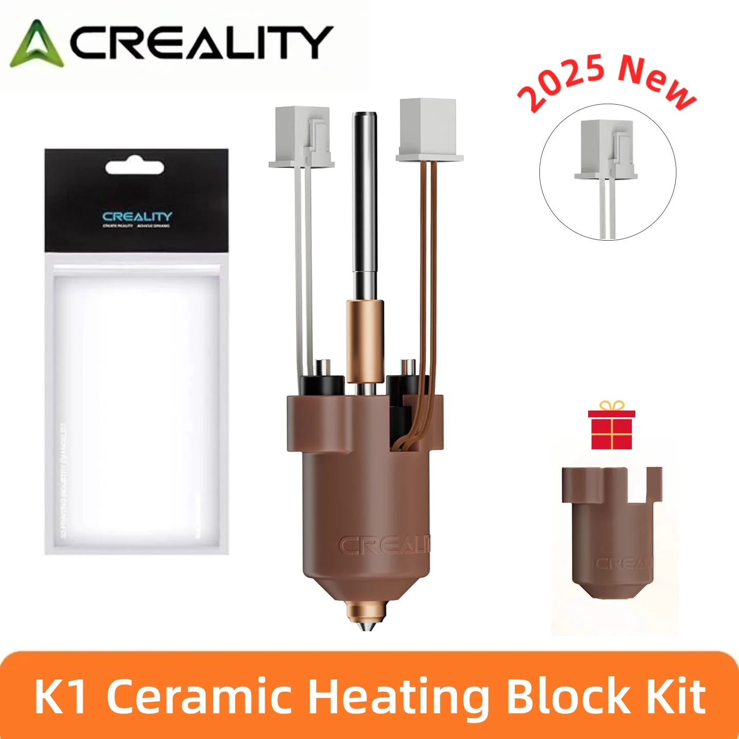 Creality K1/K1 MAX/K1C/K1 SE Hotend Kit New Version Upgrade Ceramic Heating Block Kit Fast Speed Printing 3D Printer Accessories