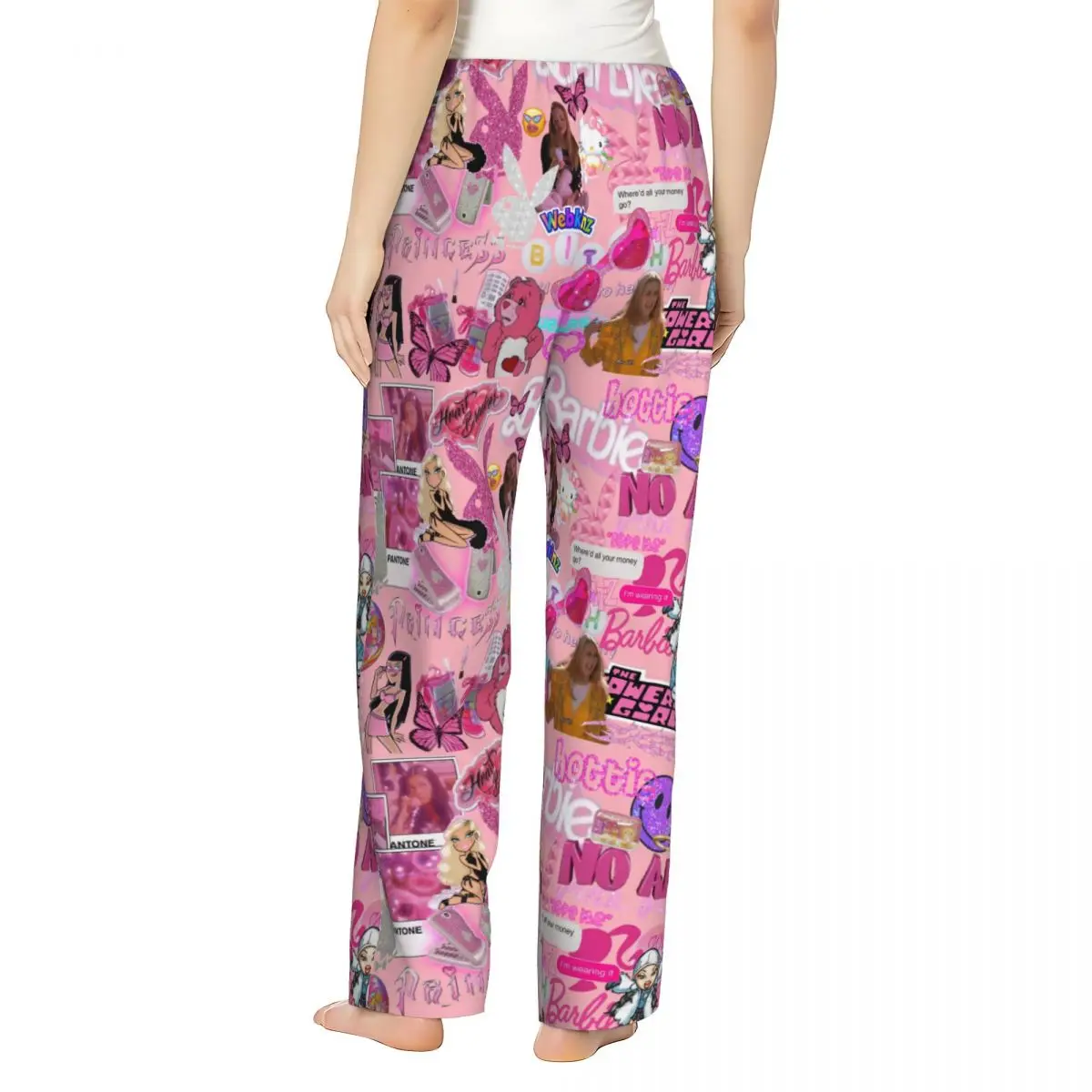 Bratz-pantalones de pijama de Rock Angelz para mujer, ropa de dormir con estampado personalizado, Anime, Manga, Tv, con bolsillos