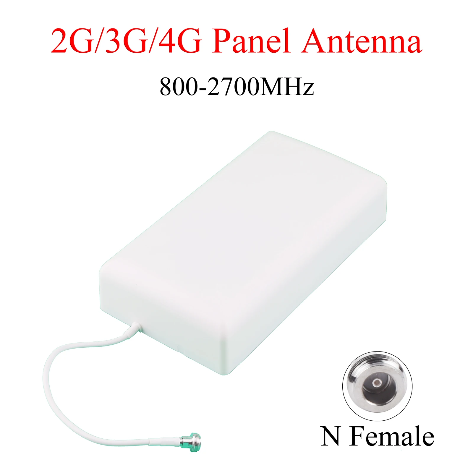 

2G 3G 4G Indoor Antenna 800-2700MHz 6.5/8dBi Panel Antenna N Female For Repeater GSM CDMA Signal Booster Signal Transmitter