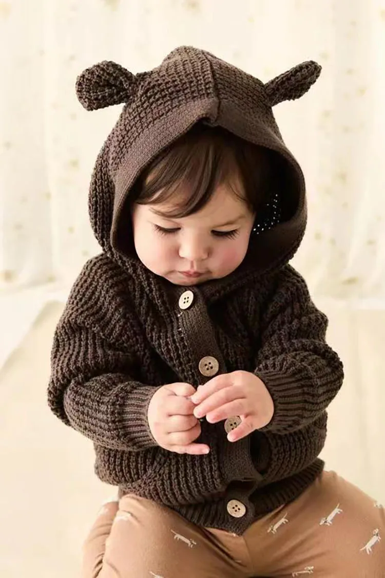 Autumn Baby Clothes Long Sleeve Hoodie Sweaters For Newborn Baby Boys Girl Cardigan Winter Infants Children Sweaters Outerwear