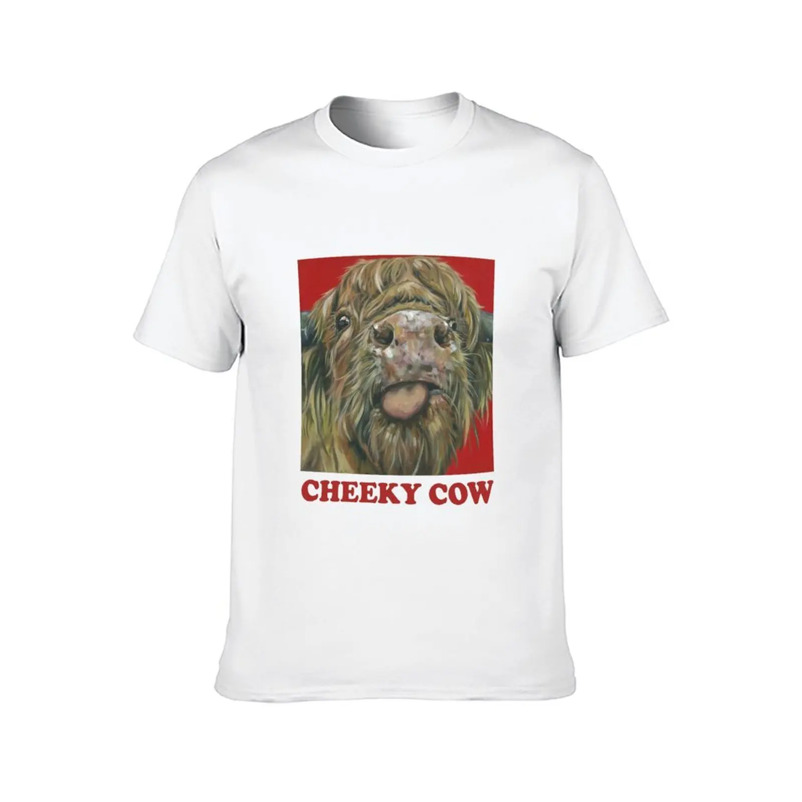 Cheeky Cow. Highland cow, Hairy Heilan Scottish coo art by award-winning UK artist Sam Fenner T-Shirt anime tshirt T-Shirt