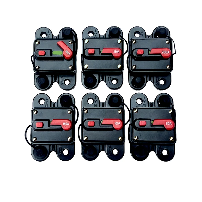 80A to 300A car audio with switch fuse holder 12V current power line protection automatic recovery circuit breaker