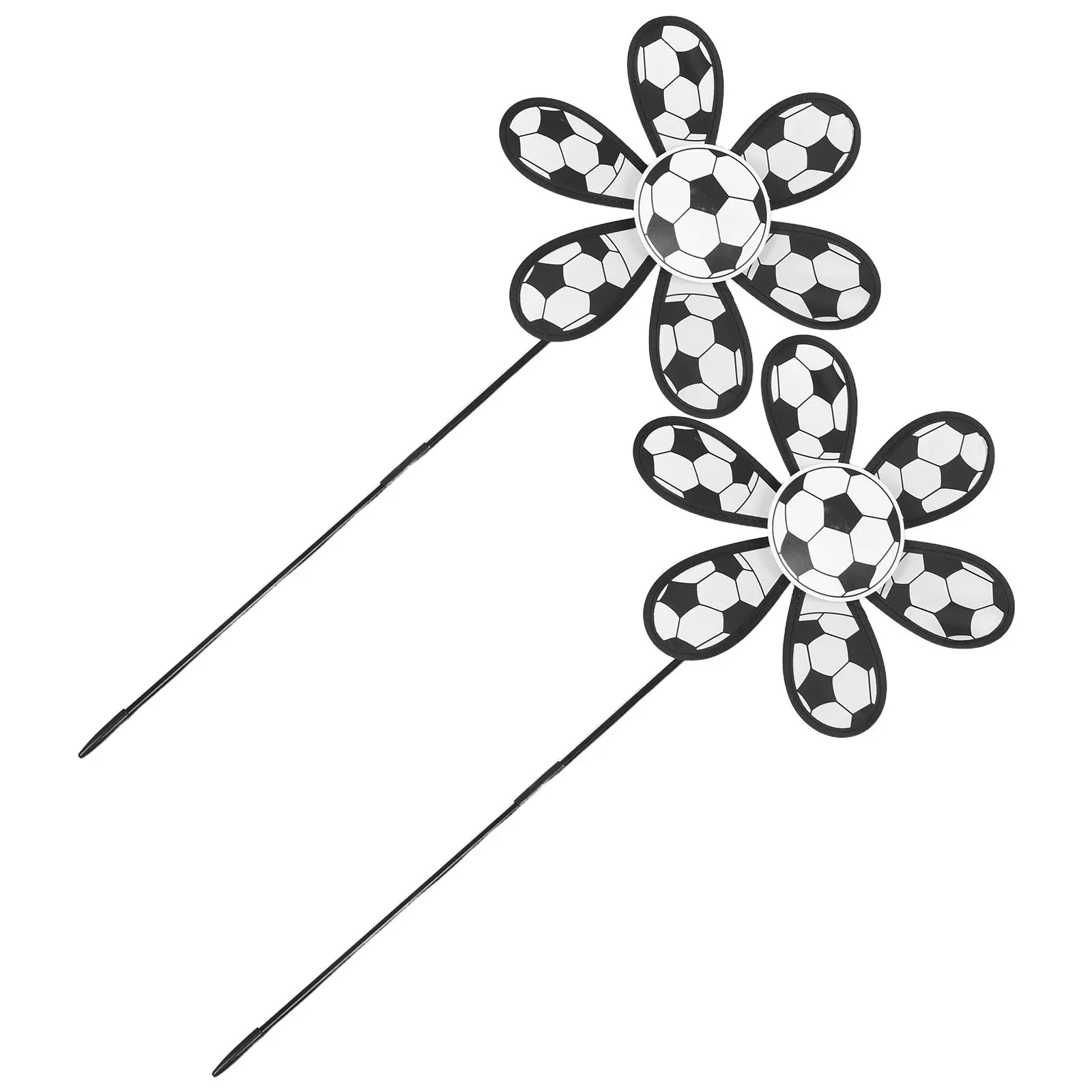 

2Pcs Kids Outdoor Windmill Soccer Pattern Garden Pinwheels Party Favors Wind Spinners Lawn Decor Soccer Party Supplies