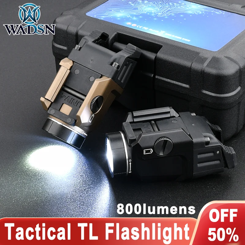 

WADSN Metal Hanging Flashlight Hight Power 800lumens White Strobe Light Mount Base Fit 20MM Rail Tactical Weapon Pistol Light