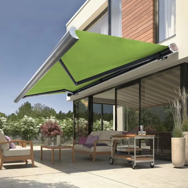 Made in China Large Sized Sunshade Rainproof and UV Resistant Foldable Canopy Villa Entrance Luxurious Electric Acrylic Awning