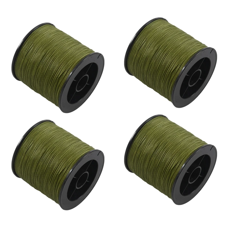 

4X 500 M 30 LB 0.26Mm Fishing Line Strength PE Braided 4 Strands Green