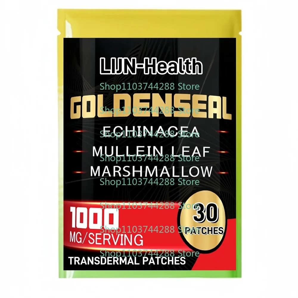 

30 Patches Goldenseal Root Transdermal Patches with Echinacea Support Immune System, Digestive Health, Smooth Breathing