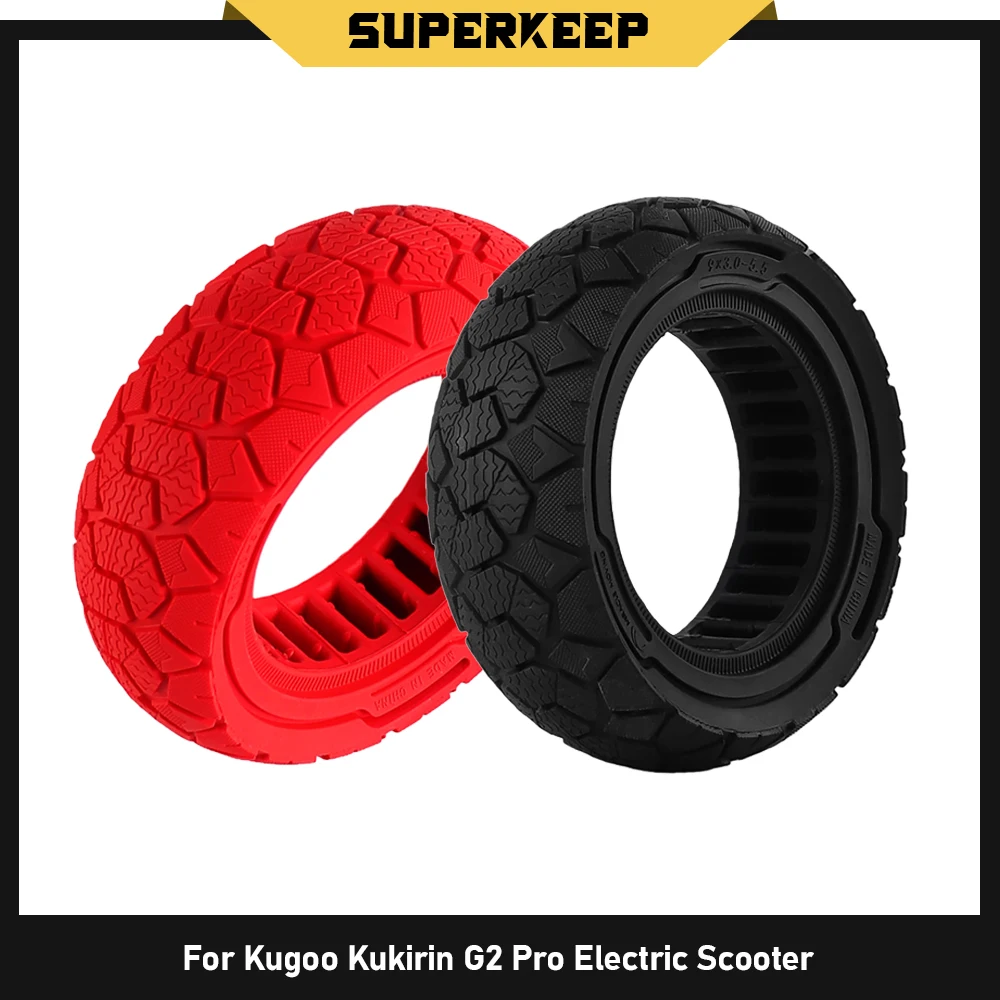 

For Kugoo Kukirin G2 Pro Electric Scooter Off Road Solid Multi Colors Tire 9*3.0-5.5 Anti Slip Rubber Tyre No Inflation Needed