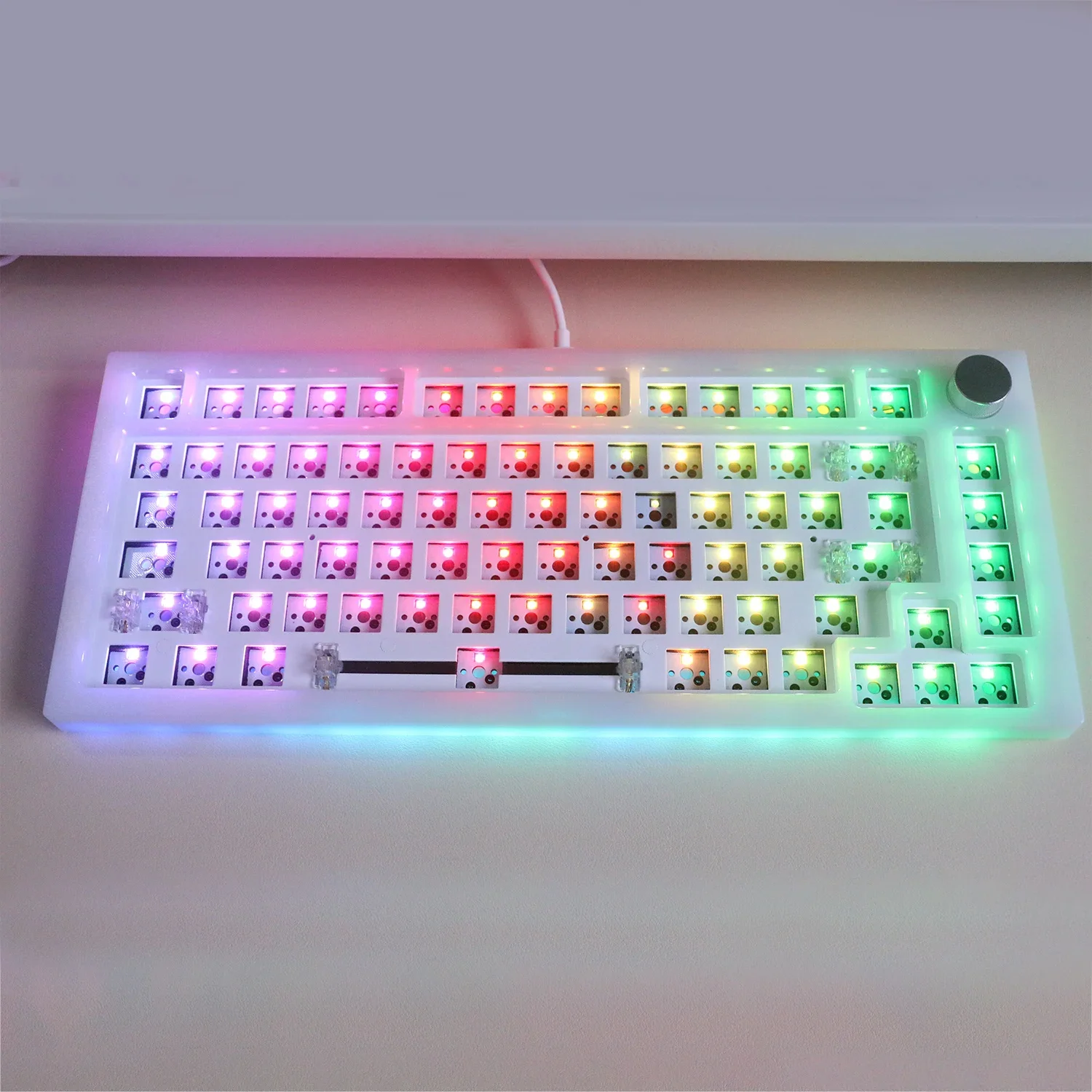 Imagem -04 - Nexttime 75 Kit de Teclado Mecânico com Fio sem Fio Alumínio Botão Junta Hot-swap Rgb Faça Você Mesmo pc Próxima Vez 75