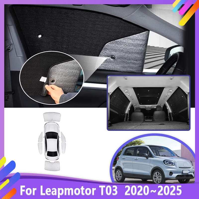 

Солнцезащитный козырек на окно автомобиля для Leapmotor T03 2020 2021 2022 ~ 2025, козырек от отражателя, блокирующий УФ-солнцезащитный козырек, крышка лобового стекла, автозапчасти